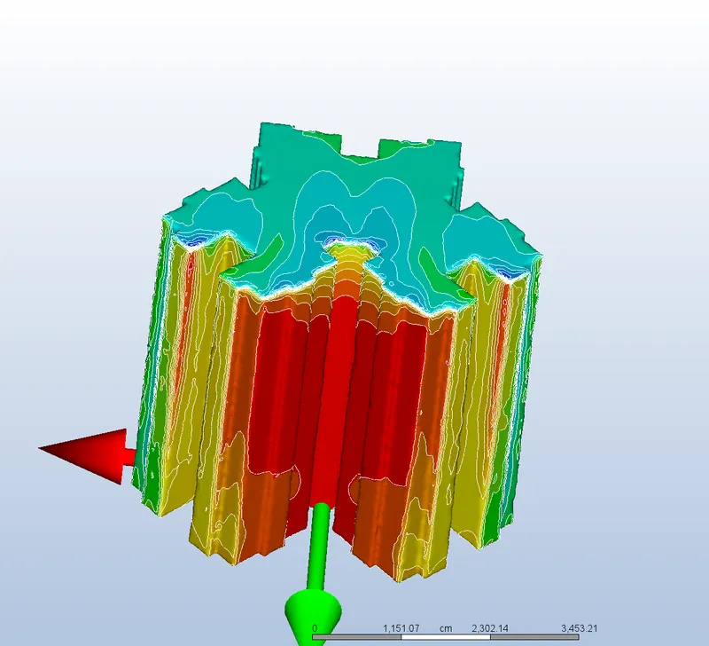 Autodesk CFD: wind pressure on a cross-plan tower